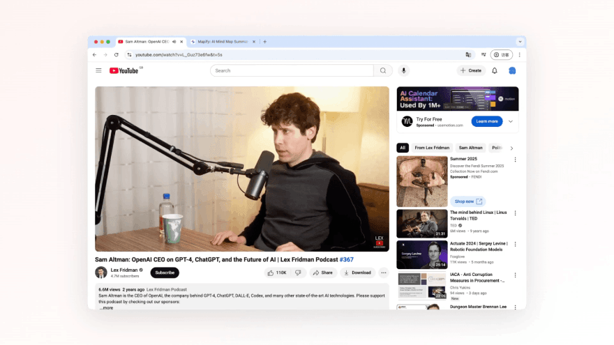 YouTube to Mind Map